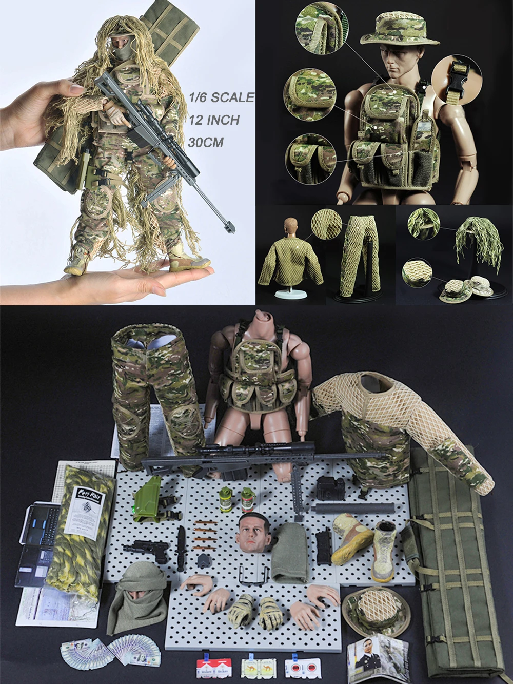 1/6 12インチ アメリカ軍特殊部隊カスタムフィギュア CS94 1/6 12インチ アメリカ軍特殊部隊カスタムフィギュア CS94