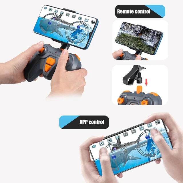 RC App Shark Animals Toys Camera HD Wif Fpv Waterproof Simulational Model Electric Submarine Fish Robot Machine Toys for boys 4