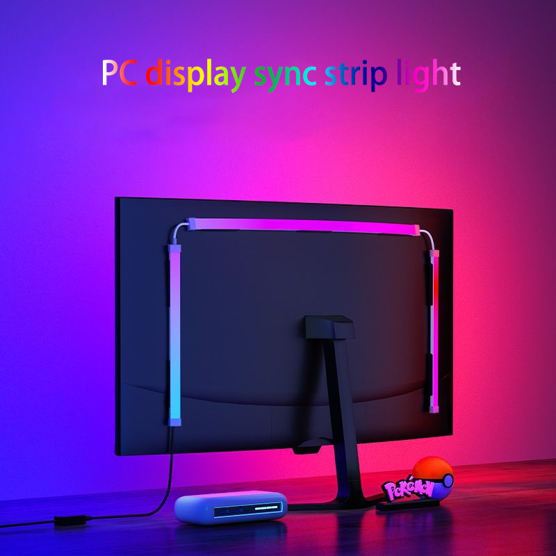 Immersion RGB Computer Screen Synchronization Light Strip, USB 5V Dream Color PC Backlight Pickup Light for Game Room