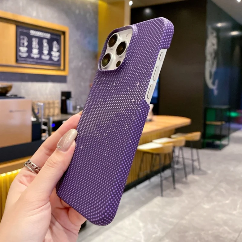 Fashion Kailaf Matte Carbon Slim Phone Case - Starry Sky Patterned Shockproof Hard Cover