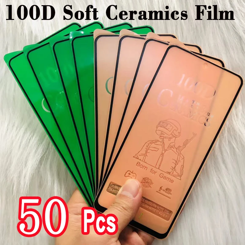 50 Pz/Lotto Full Cover Hd Soft Ceramic Film Matte Per Samsung Galaxy A03 Core A03S A13 A23 A33 A53 A73 5G Screen Protector Glass