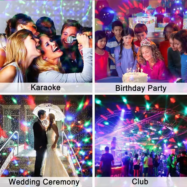 Ampoule Led RGB colorée E27, éclairage de scène, lumière de fête DJ Disco  Ball, lumière de danse, KTV, lampe de Projection d'atmosphère