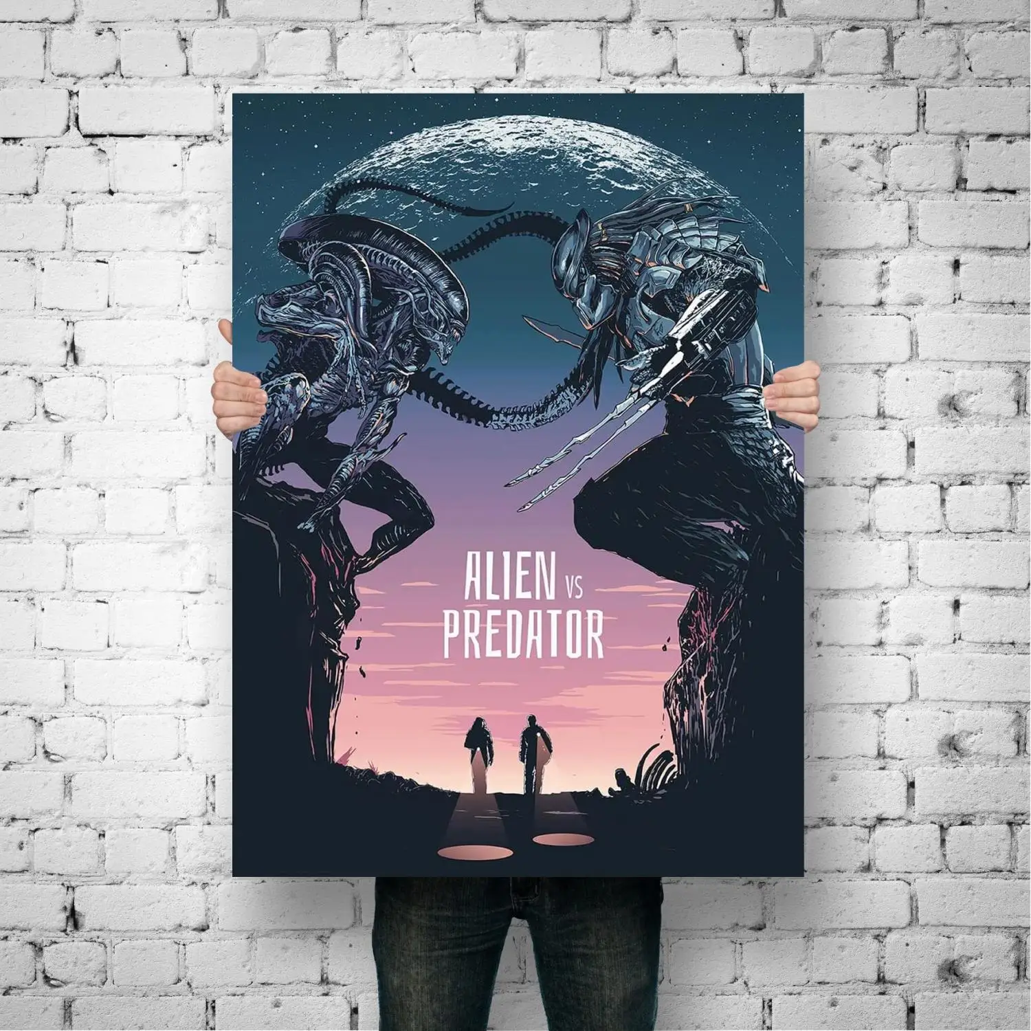 Alien vs predator avp decoração para casa kraft filme retro cartaz desenho  núcleo adesivos de parede/2015 - AliExpress