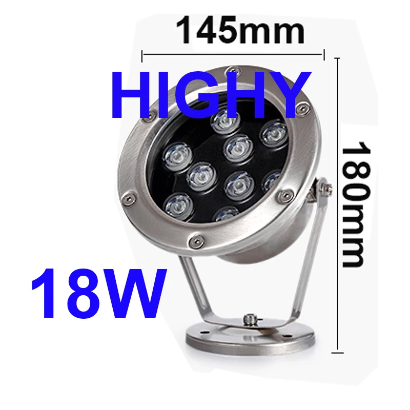 Luz LED subacuática IP68, 3 W, 6 W, 9 W, 12 W, 18 W, 24 W, 36 W, RGB, para exteriores, jardín, piscina, fiesta, paisaje, CC de 12 V y 24 V