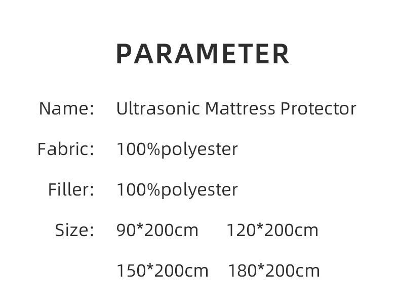 Ultraschall-Matratzen schoner Abdeckung Pad wasch bare Matratzen betts chutz mit Gummiband – Detail 7