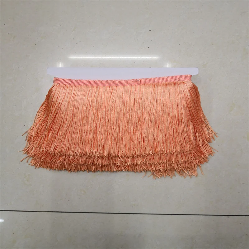 15CM Pink Tassel fringe 100% Polyester tassel lace trim for clothes