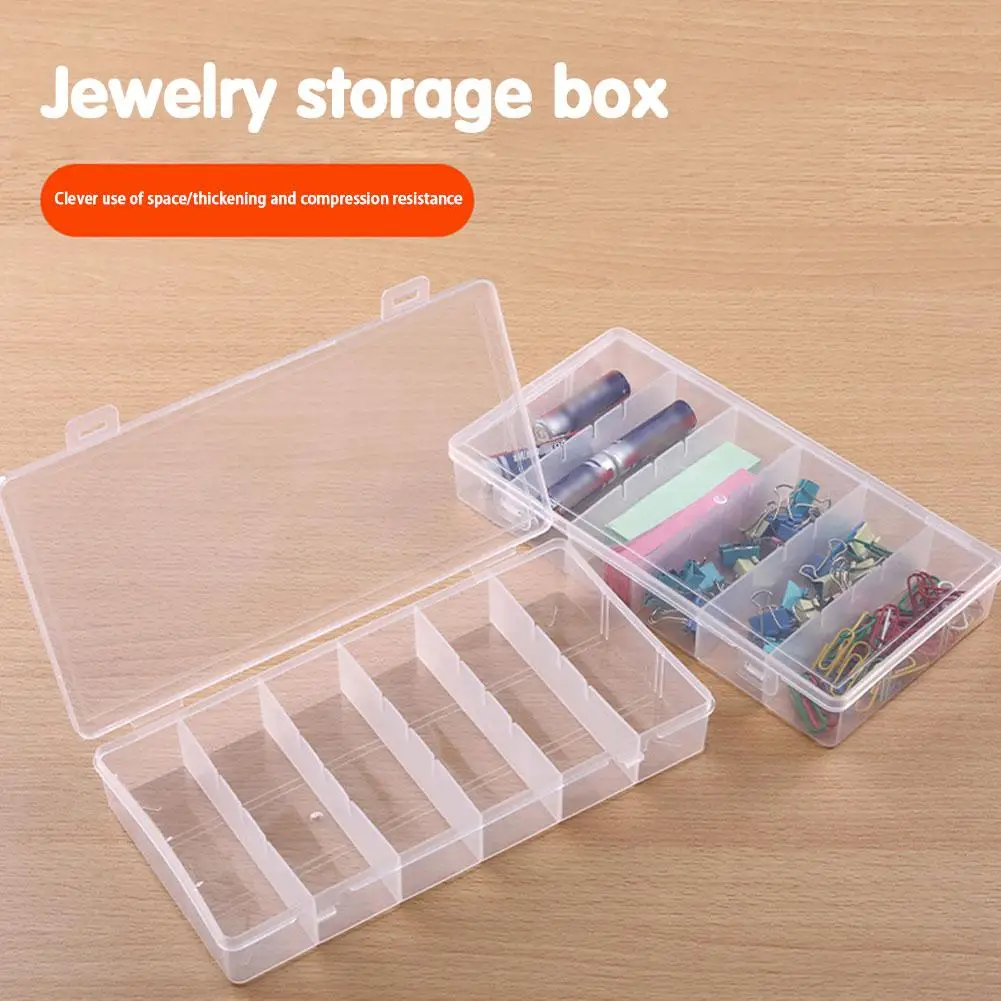 

1pc Large Plastic Organizer Box Loose beads Carrying Case Transparent Storage Container for Jewelry DIY Components Accessor X0V6