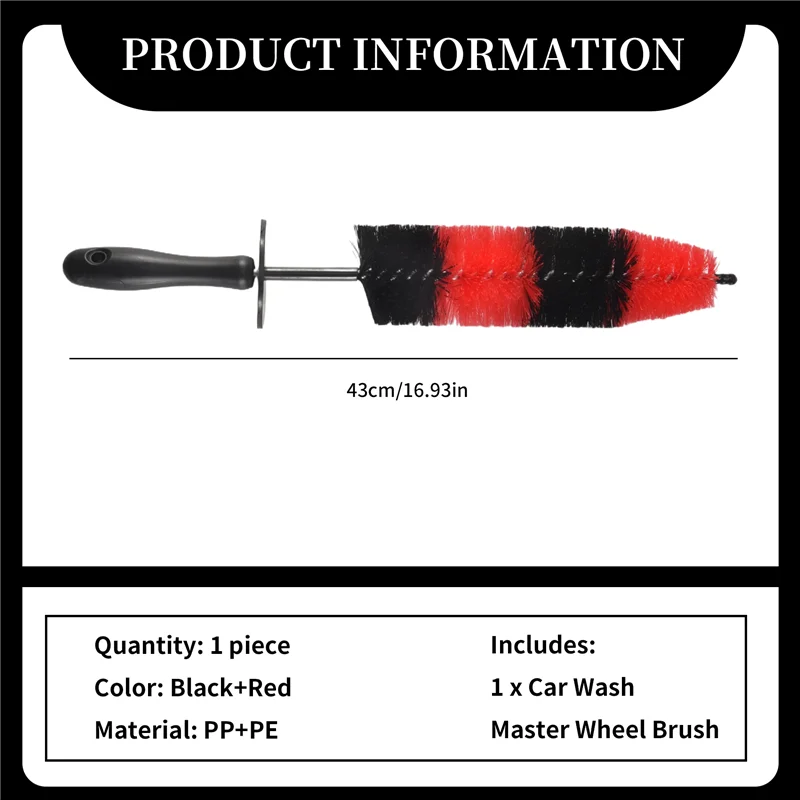 A96E-Car Wheel Wash Vehicle Car Motorcycle Wheel Tire Rim Scrub Brush Cleaner Washing Tool