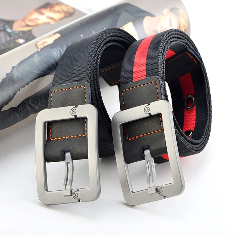 Nadel schnalle Leinwand Gürtel Männer lässig koreanischen gewebten Gürtel Student Jugend verlängerte Jeans Gürtel Outdoor-Gürtel