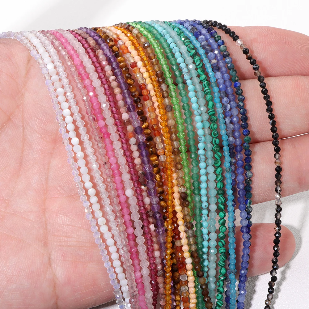 Perle sfaccettate rotonde e appiattite 4x3mm - Tinte - Quarzo Mix x35cm - Perles & Co