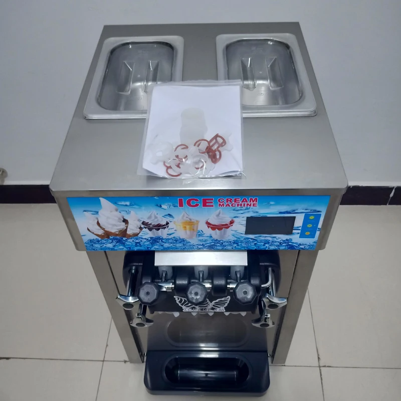 Desktop Three-color Soft Ice Cream Machine Commercial Automatic Three-head Can Produce Multiple Flavors Of Ice Cream 5