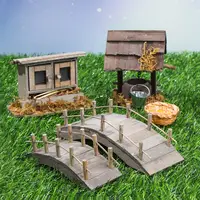 1:12 Scale Miniature Chicken Coop Mini Arch Bridge Outdoor Scene Model Dolls Accessories Dollhouse Fairy Garden Farm Decoration 1