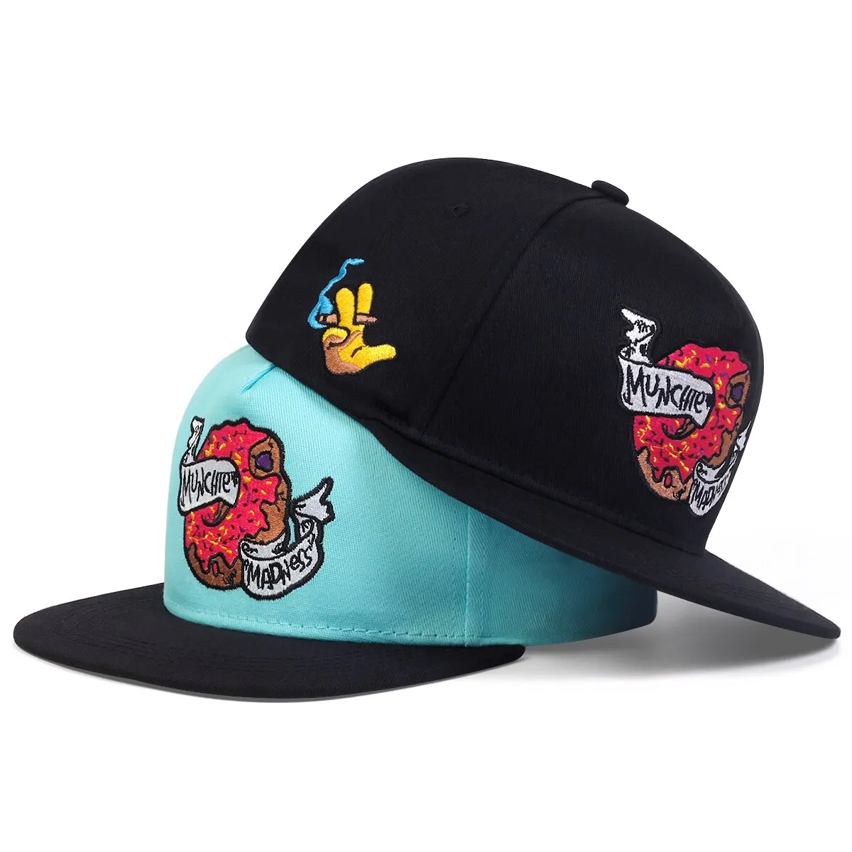 Unisex Doughnut Embroidery Hip-hop Hats Outdoor Adjustable Casual Baseball Caps…