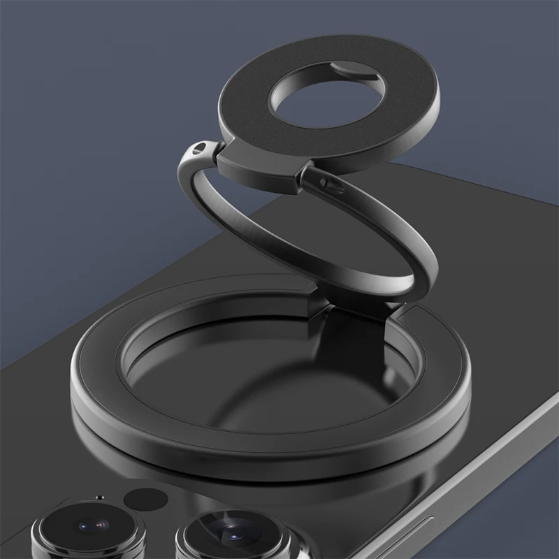 AIPEKE 360 °   Soporte magnético de doble cara para teléfono, accesorios para celular, soporte plegable de escritorio para Magsafe, compatible con iPhone
