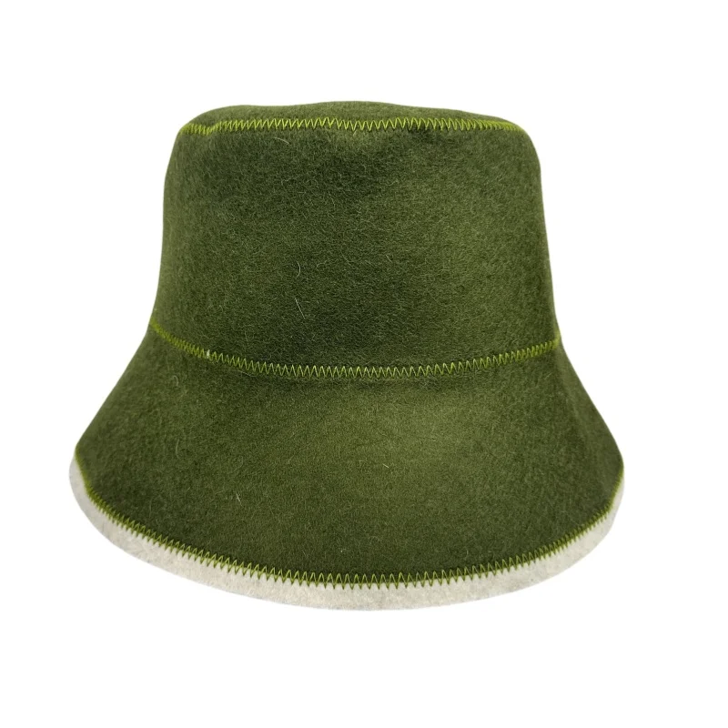 Wool felt sauna bucket hat for Russian Banya sauna hat gray for men and women 6