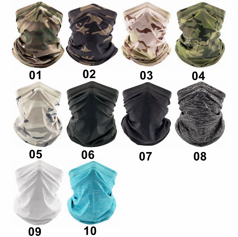 Tactical Tube Scarf Bandana Ski Masks Breathable Mask Face Outdoor Sport Fishing Cycling Neck Protection Motorcycle Neck Cover