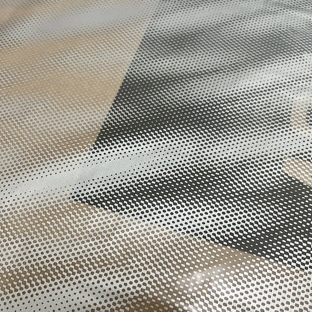 Iron Plate Carbon Fiber Gradient Silver Transparent Water Transfer Film Width 50CM