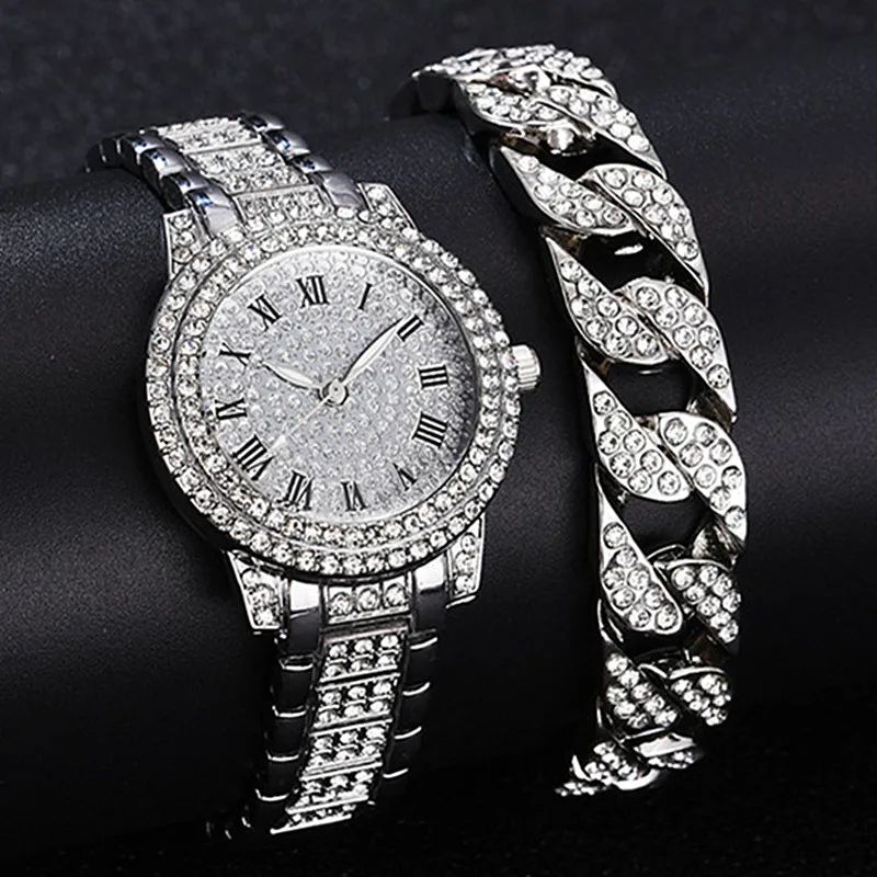 

Diamond Women Watches Gold Watch Ladies Wrist Watches Luxury Brand Rhinestone Women's Bracelet Watches Female Relogio Feminino