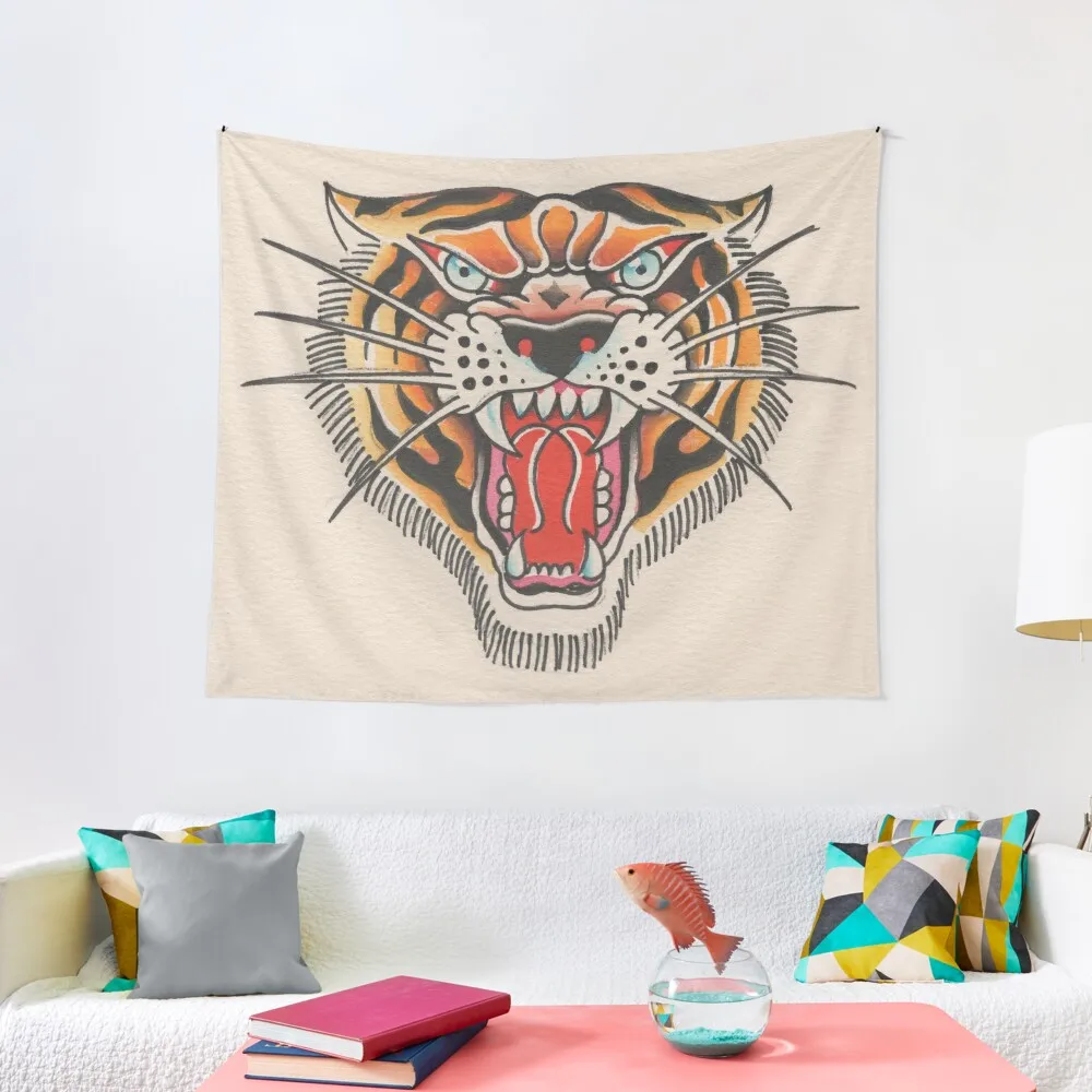 

Tiger Tapestry Room Decoration Korean Style Funny Room Decor Cute Tapestry