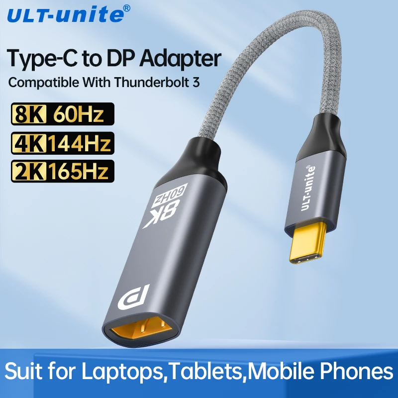 8K Typ C zu DP Verlängerung Kabel USB C zu DisplayPort Adapter 4K DP 1
