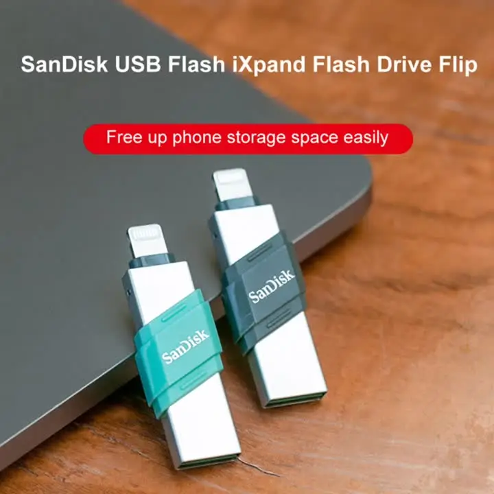 SanDisk USB Flash Drive iXpand Flip OTG Lightning USB 3.1 Stick
