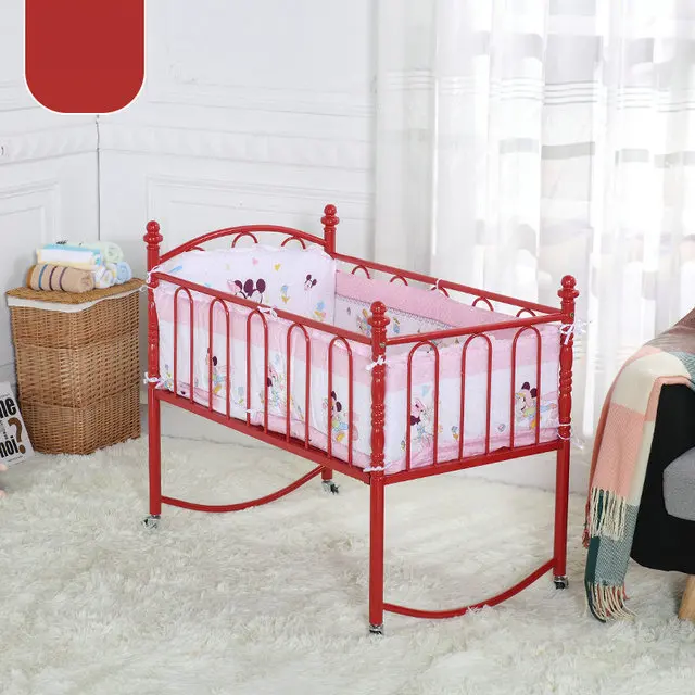 Marco de hierro de estilo Simple para cuna de bebé, juego de mosquitera y  colcha, moisés para dormir infantil, puede combinar cama de adulto -  AliExpress