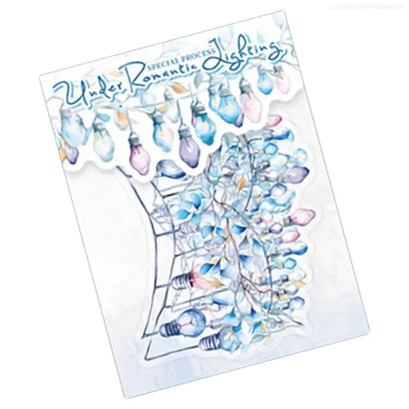 PET Sticker Color Flower Blossom PET Light Decal Easy To Apply And Remove For Home Decoration F0T6