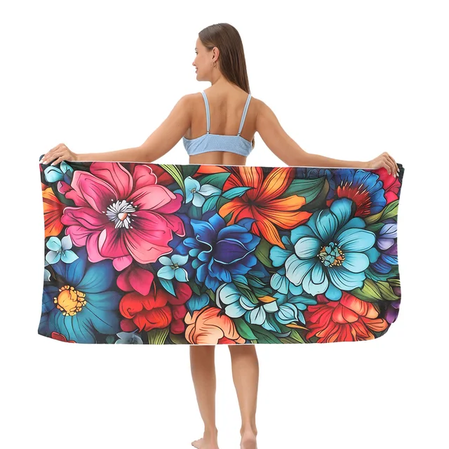 Quick-drying Beach Towel Microfiber  Absorbent Oversized Soft Bath towel for Men Women sunscreen for Adults Travel Swimming Pool 3