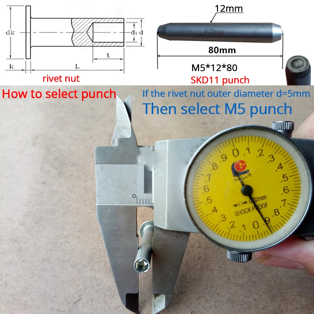 2mm Semi-hollow Head -tête De Rivet Pneumatique,Semi Creuse,solide
