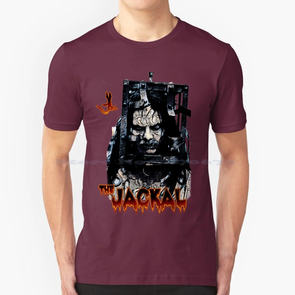 The Jackal-13 Ghost T Shirt 100% Cotone Tee The Jackal 13 Ghost Horror Movie Spaventoso Mostro Drawloween Tpinktober