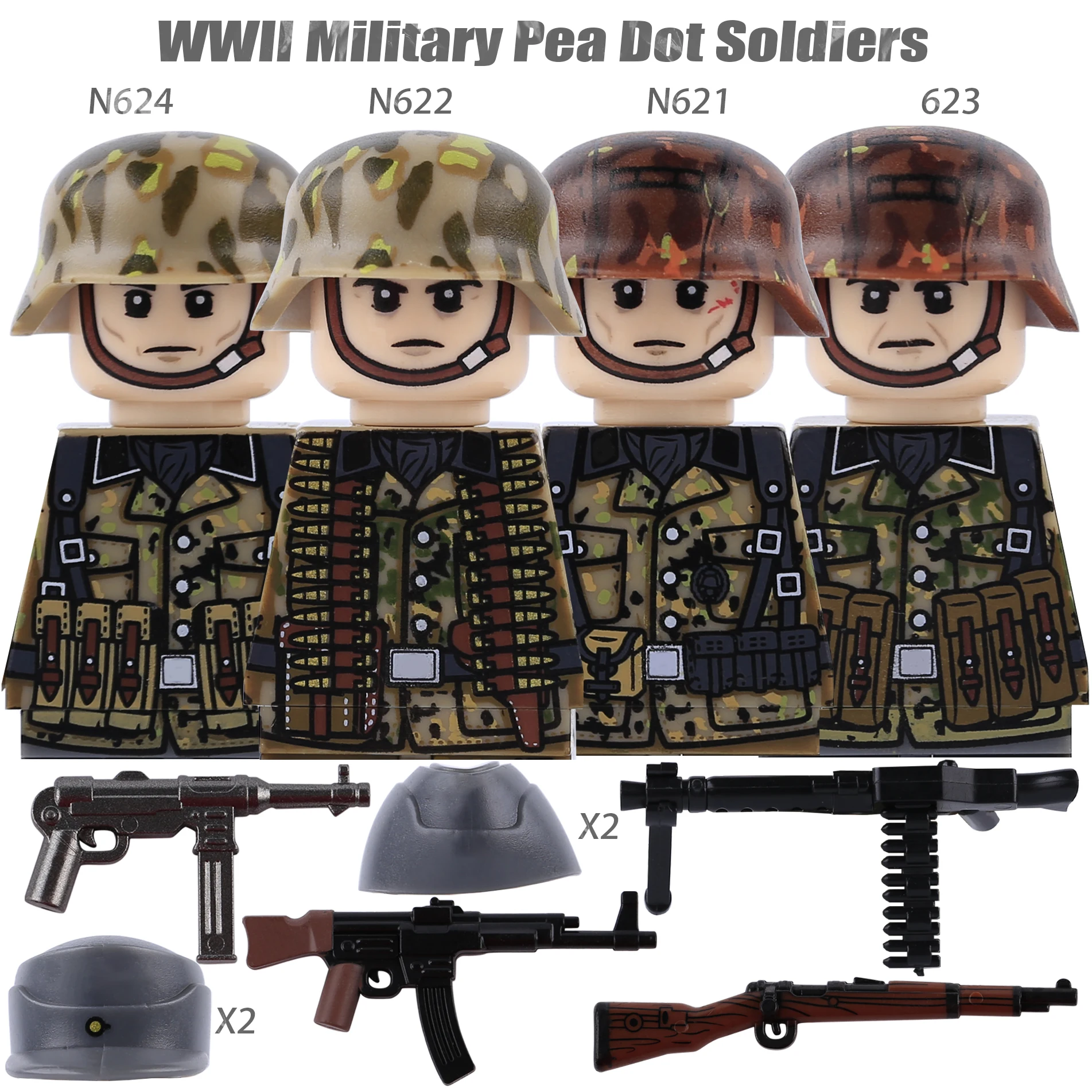 WW2 Winter Soldiers Building Block Set - Military Figures & Weapons Collection