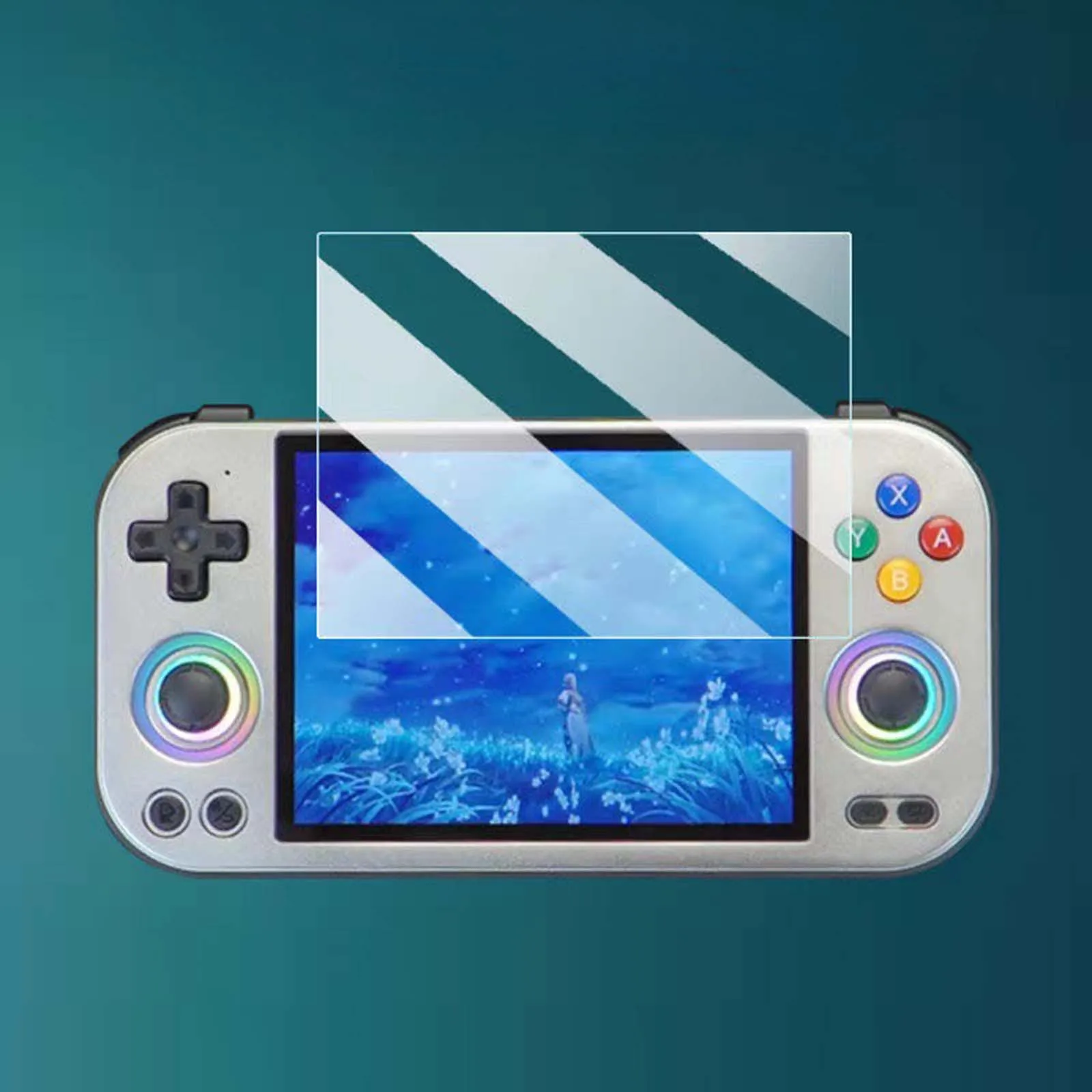 2Pcs Screen Protector Anti-scratch Tempered Film Tempered Screen Film for Anbernic RG477M Game Console