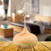 High Quality 400ml Aromatherapy Essential Oil Diffuser Wood Grain Remote Control Ultrasonic Air Humidifier with 7 Colors Light 1