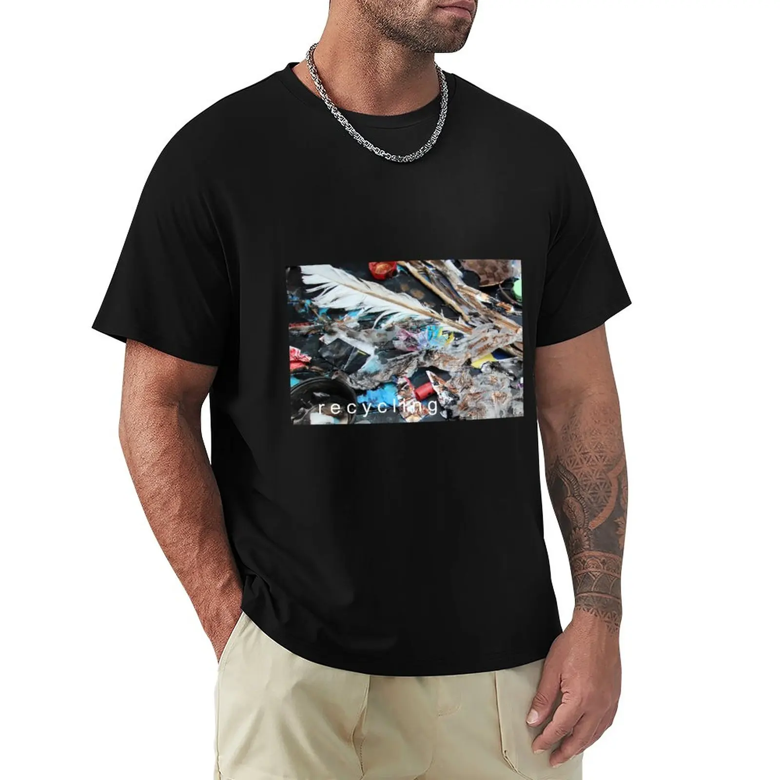

recycling T-Shirt quick-drying plus sizes Aesthetic clothing black t-shirts for men
