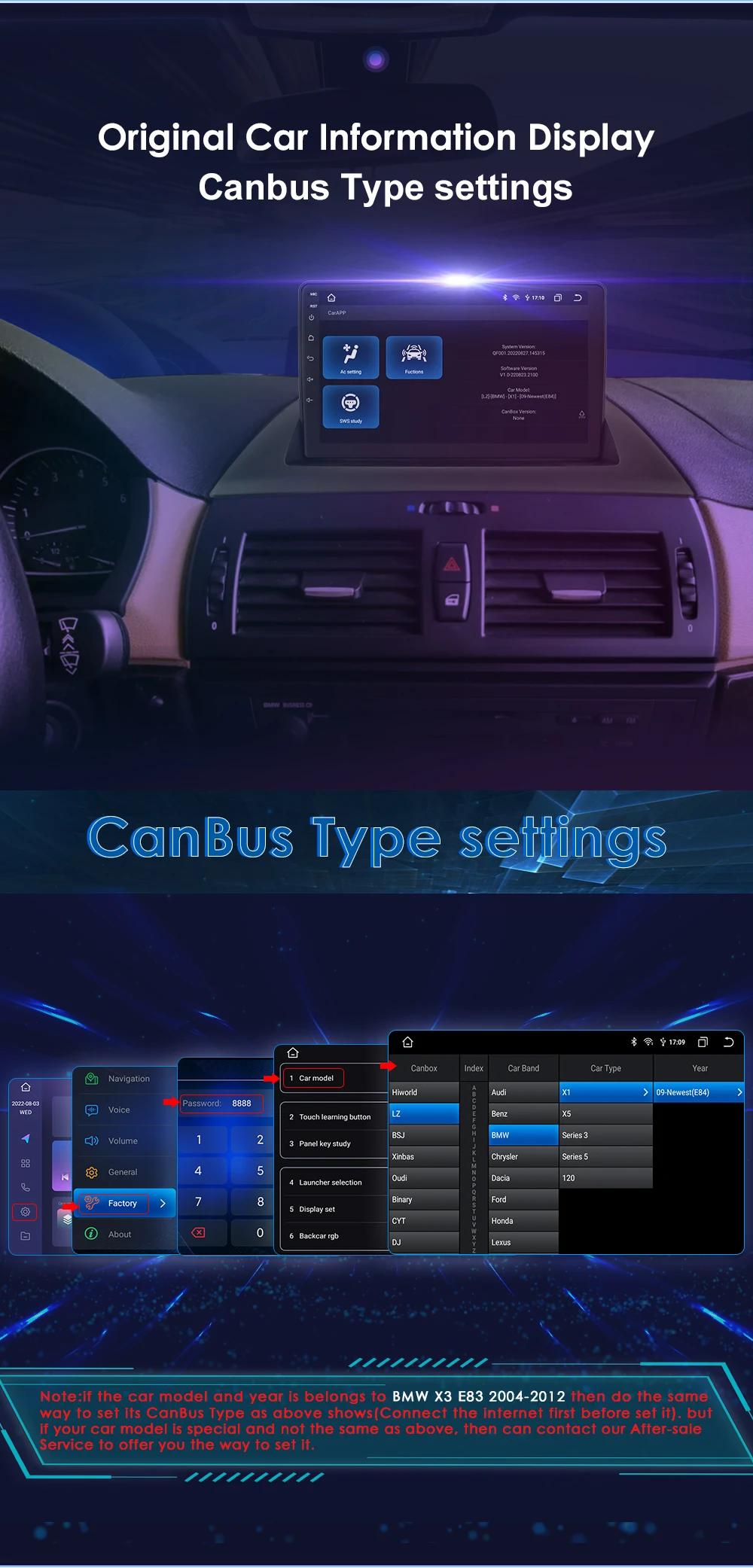 Hizpo Car Intelligent Systems For BMW X3 E83 2004 - 2012 Radio Stereo Receiver Wireless CarPlay Android Auto No 2 din 2din DVD