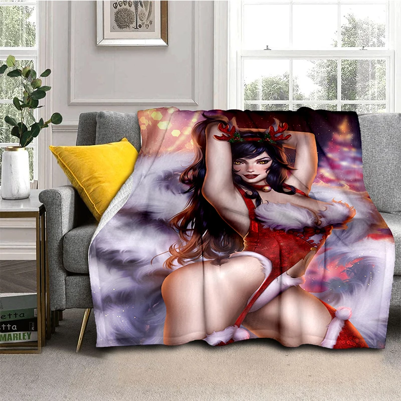 

Christmas sexy anime girl Blanket Sofa cartoon blanket children's super soft bedspread warm bedding decor gift thin blanket