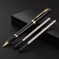 7 PCS Metal gel pen set 0.5 mm ballpoint pen for writing blue black Stationery Office School Supplies 1