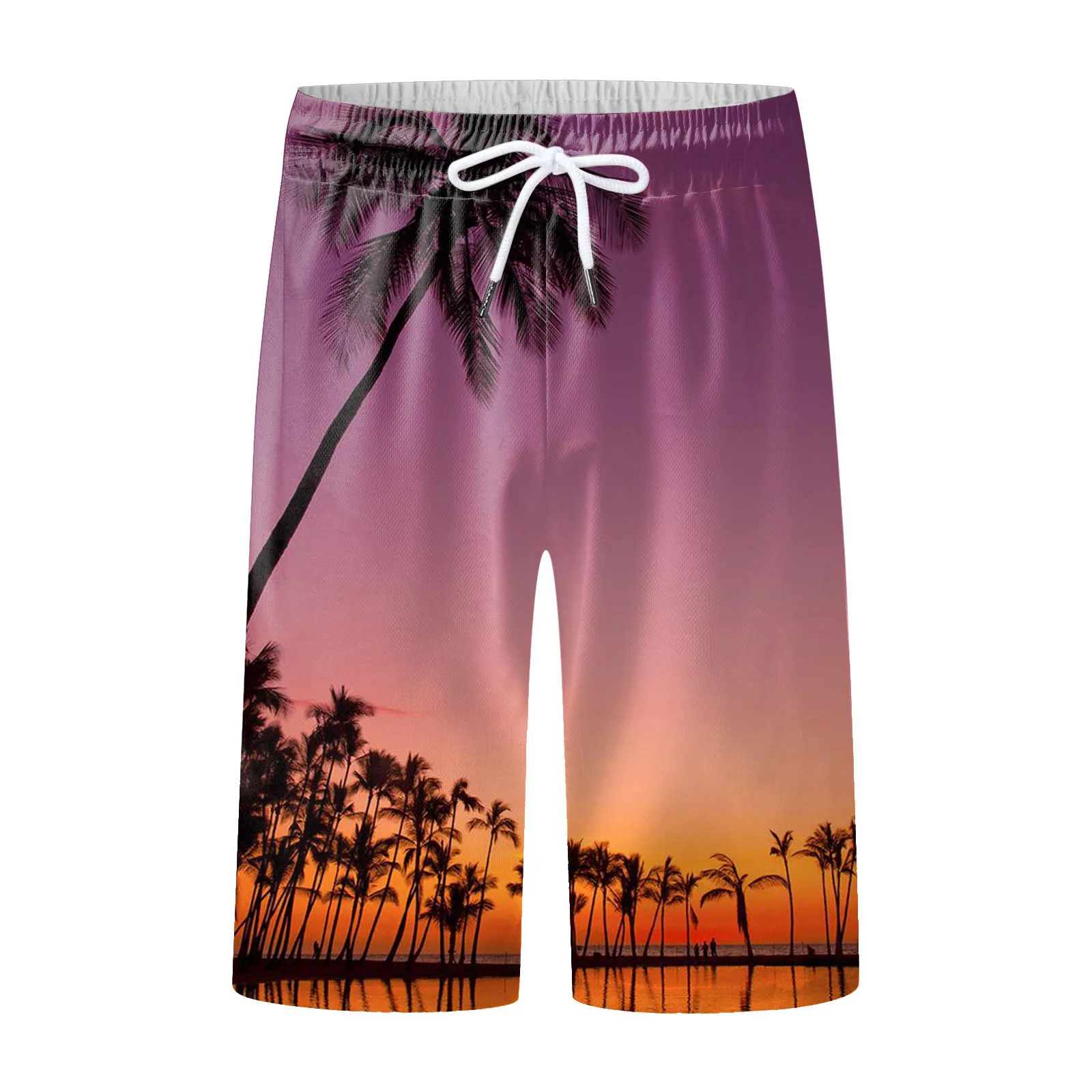 

Mens Summer Digital 3D Printed Shorts Elasticated Waisted Beach Pants