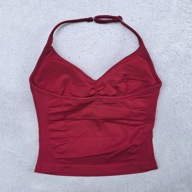 New Seamless Yoga Set Women Gym Clothing Scrunch Bum Legging Padded Tank Top Workout Outfits Fitness Sportswear Suits 5