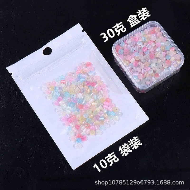 6mm 브러쉬드 캣츠아이 투명 아바커스 비즈 유리 쌀알 비즈 루즈 비즈 핸드메이드 DIY 비즈 액세서리 재료