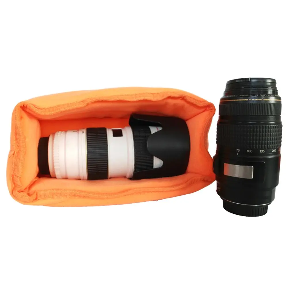 Custodia per obiettivo fotocamera, inserto divisorio Borsa per custodia protettiva per fotocamera impermeabile e antiurto con cinturino, cappuccio per cerniera nascosto Custodia per lenti(Blu