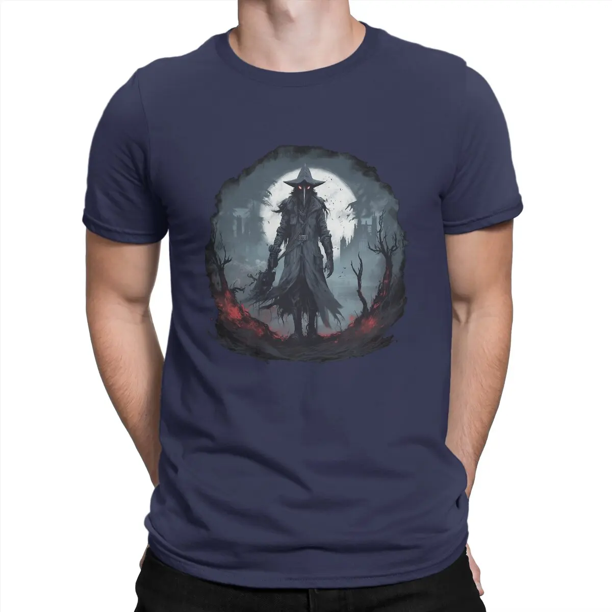 thumbnail image 1 of Camiseta creativa de Doctor de la Plaga SCP para hombre, diseño de terror, cuello redondo, algodón puro, personalizable, para exteriores, 1 of 7