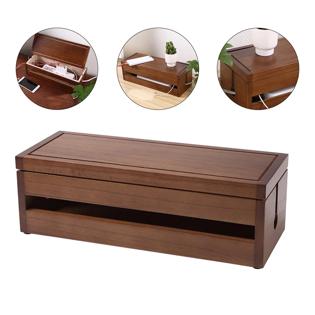 

Household Solid Wood Wiring Strip for Desk Paulownia Main Body Socket Container