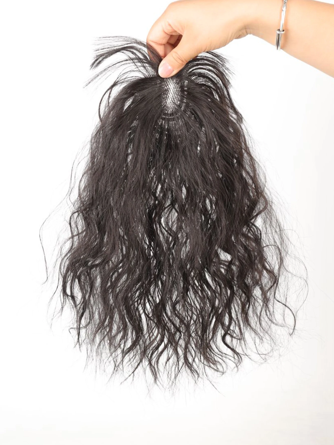 Synthetic Hair Bangs for Women Invisible Seamless Curled Forehead