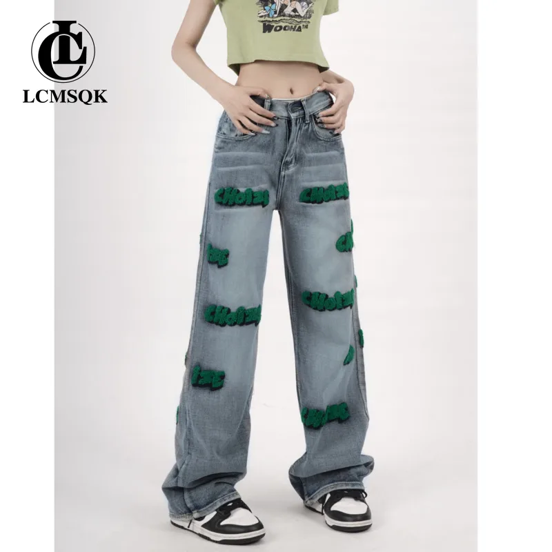 

Vintage Jeans Woman High Waist Straight Leg Jeans Streetwear Y2k Korean Fashion Women's Pants Denim Female Clothing Clothes Blue