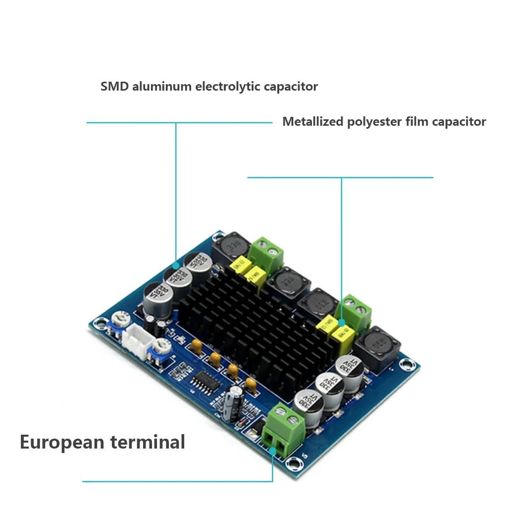 2x120W Stereo Sound Amplifier Board Loudspeaker Music Module Modified