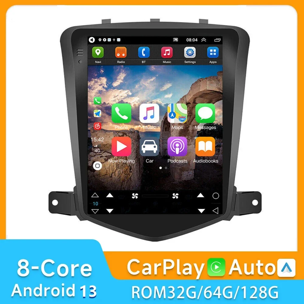 

2Din Carplay Car Radio For Chevrolet Cruze 2008-2010 2011 2012 Touch Screen GPS Navigation Multimedia Player Head Unit Stereo