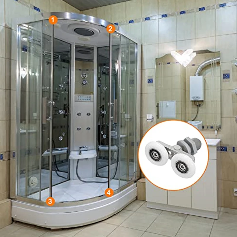 Porte de douche pivotante largeur 103 cm hauteur 2,00m profilé noir