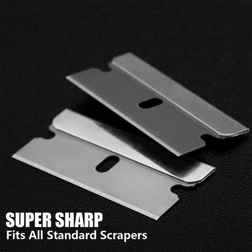 Single-Sided Blades 20/30/50pcs Mobile Phone Screen Glue Removal Scraping Rubber Spatula Car Film Glass Ceramic Cleaning Knife