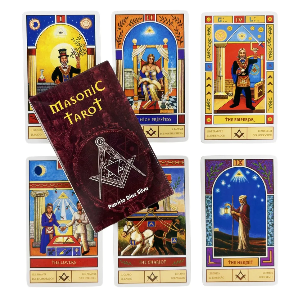 Masonic Tarot Cards A 78 Deck Oracle English Visions Divination